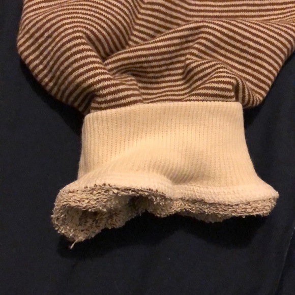 THE GREAT Striped NWT The Cropped Sweatpants with Drawstring size 1 (Medium) - Picture 10 of 13